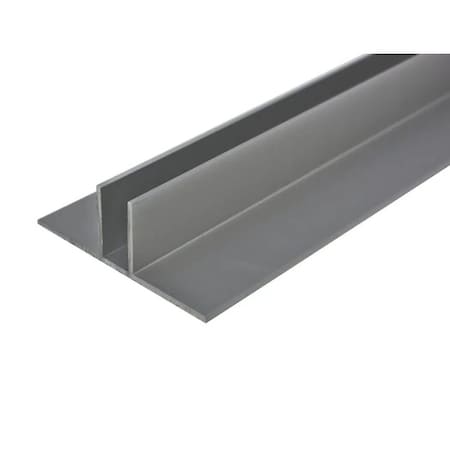 Eztube Bottom Track Aluminum Extrusion  Silver, 48in L x 2in W x 1in H 100-106 4